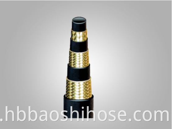 High Pressure Three Steel Wire Braided Reinforcements Rubber Hose 